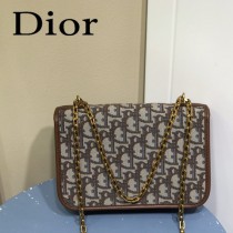 DIOR  迪奧型號M5870A-01原版皮Oblique郵差包