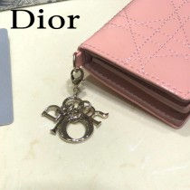 DIOR迪奧 編號0011-05原版皮新款Lady Dior藤格紋漆皮革翻蓋式卡套