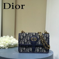 DIOR  迪奧型號M5871-02小號 原版皮Oblique郵差包