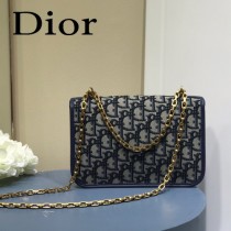 DIOR  迪奧型號M5870A-02原版皮Oblique郵差包