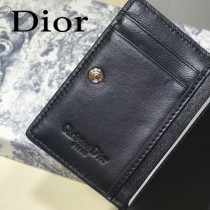 DIOR迪奧 編號0011-04原版皮新款Lady Dior藤格紋漆皮革翻蓋式卡套