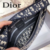 Dior Oblique刺绣帆布手拿包