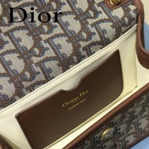 DIOR  迪奧型號M5871-01小號 原版皮Oblique郵差包