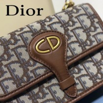DIOR  迪奧型號M5871-01小號 原版皮Oblique郵差包