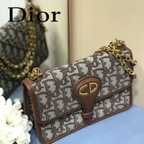 DIOR  迪奧型號M5871-01小號 原版皮Oblique郵差包