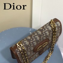 DIOR  迪奧型號M5870A-01原版皮Oblique郵差包