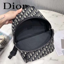DIOR迪奧原版皮   Oblique帆布情侶款雙肩背包