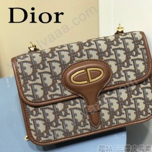 DIOR  迪奧型號M5870A-01原版皮Oblique郵差包