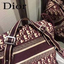 DIOR迪奧原版皮  新款Oblique刺繡老花帆布背包-02