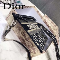 Dior Oblique刺绣帆布手拿包
