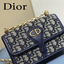 DIOR  迪奧型號M5871-02小號 原版皮Oblique郵差包