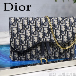 DIOR迪奧原版皮M9013-02 SADDLE OBLIQUE手拿包