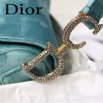 DIOR迪奧原版皮Saddle 天鵝絨系列 絲絨馬鞍包-02