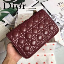 DIOR迪奧原版皮新款DIORADDICT藤格紋小羊皮翻蓋式手提包-03