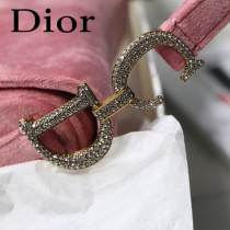 DIOR迪奧原版皮Saddle 天鵝絨系列 絲絨馬鞍包-03