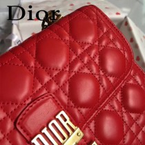 DIOR迪奧原版皮新款DIORADDICT藤格紋小羊皮翻蓋式手提包-04