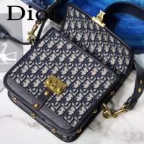 DIOR迪奧原版皮新款  Dioradict 老花布系列 郵差包