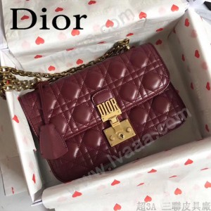 DIOR迪奧原版皮新款DIORADDICT藤格紋小羊皮翻蓋式手提包-03