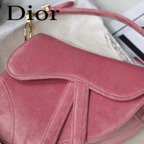 DIOR迪奧原版皮Saddle 天鵝絨系列 絲絨馬鞍包-03