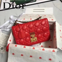 DIOR迪奧原版皮新款DIORADDICT藤格紋小羊皮翻蓋式手提包-04