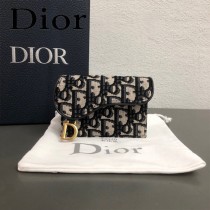 DIOR迪奧原版皮小卡包  Oblique Saddle卡包 零錢包-01