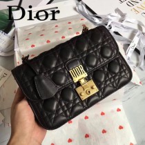 DIOR迪奧原版皮新款DIORADDICT藤格紋小羊皮翻蓋式手提包-02