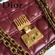 DIOR迪奧原版皮新款DIORADDICT藤格紋小羊皮翻蓋式手提包-03