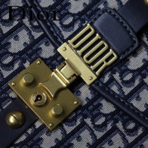 DIOR迪奧原版皮新款  Dioradict 老花布系列 郵差包