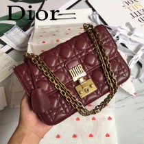 DIOR迪奧原版皮新款DIORADDICT藤格紋小羊皮翻蓋式手提包-03