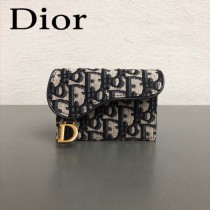 DIOR迪奧原版皮小卡包  Oblique Saddle卡包 零錢包-01