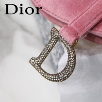 DIOR迪奧原版皮Saddle 天鵝絨系列 絲絨馬鞍包-03