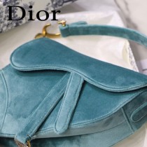 DIOR迪奧原版皮Saddle 天鵝絨系列 絲絨馬鞍包-02
