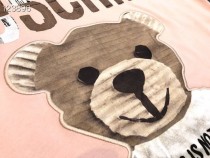 MOS粉色帖布熊短袖T恤衫