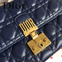 DIOR迪奧原版皮新款DIORADDICT藤格紋小羊皮翻蓋式手提包-01