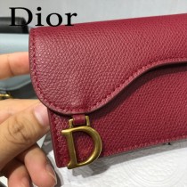 DIOR迪奧原版皮小卡包  全皮卡包 零錢包-01