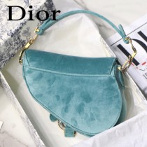 DIOR迪奧原版皮Saddle 天鵝絨系列 絲絨馬鞍包-02