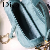 DIOR迪奧原版皮Saddle 天鵝絨系列 絲絨馬鞍包-02