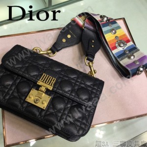 DIOR迪奧原版皮新款DIORADDICT藤格紋小羊皮翻蓋式手提包-09
