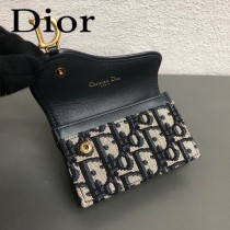 DIOR迪奧原版皮小卡包  Oblique Saddle卡包 零錢包-01