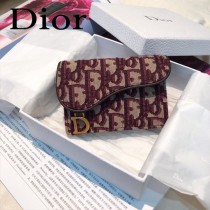 DIOR迪奧原版皮小卡包  Oblique Saddle卡包 零錢包-02