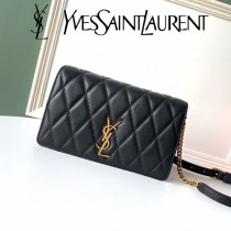 YSL 568906 聖羅蘭新款原版皮ANGIE小羊皮鏈條翻蓋包