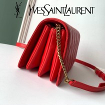 YSL 568906-2 聖羅蘭新款原版皮ANGIE小羊皮鏈條翻蓋包