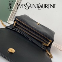 YSL 568906 聖羅蘭新款原版皮ANGIE小羊皮鏈條翻蓋包