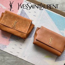 YSL-12-2 YSL聖羅蘭新款原版皮經典KATE正反兩用包，平紋皮麂皮