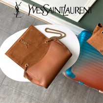 YSL-12-2 YSL聖羅蘭新款原版皮經典KATE正反兩用包，平紋皮麂皮