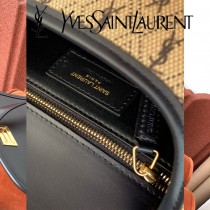 YSL-04 YSL聖羅蘭新款原版皮 小號馬鞍帆布挎包
