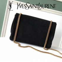 YSL-12 YSL聖羅蘭新款原版皮經典KATE正反兩用包，平紋皮麂皮