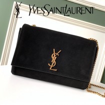 YSL-12 YSL聖羅蘭新款原版皮經典KATE正反兩用包，平紋皮麂皮