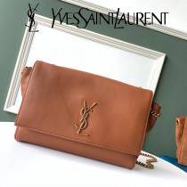 YSL-12-2 YSL聖羅蘭新款原版皮經典KATE正反兩用包，平紋皮麂皮