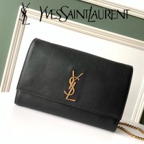 YSL-12 YSL聖羅蘭新款原版皮經典KATE正反兩用包，平紋皮麂皮